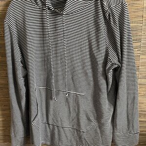 Workshop Republic Clothing Black and White Striped Top